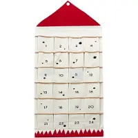 Famanu – Houten adventskalender met 24 zakken, zelf te vullen, hangend