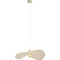 QAZQA Japandi hanglamp beige organisch 65cm - Hat