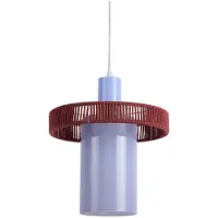 Leitmotiv Firenze Long LED Hanglamp | 1x E27 25W | Soft blue/burgundy red