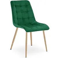 Leobert Chaise - - Tweedelig - Fluweel, groen / Poten van beukenhout
