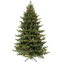 Triumph tree Sherwood Spruce Deluxe, kunstkerstboom met 200 LED-lampjes, 1575 takken - Kleur: Groen - Hoogte: 185 cm - Diameter: 127 cm; Artikelnummer: 389916