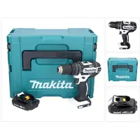Makita DHP 482 Y1JW accu-slagboormachine 18 V 62 Nm wit + 1x accu 1,5 Ah + Makpac - zonder oplader