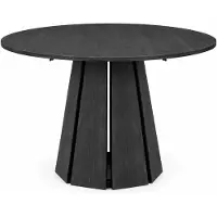 MargaretHadas24 Margaret Hadas24 ALICE Eettafel 180 x 100 x 76,8 cm. Ovaal eettafel met uitschuifbare functie en een modern kolomvoet, zwart