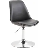 CLP Essstoel Maverick, kunstleer, draaibaar en traploos verstelbaar, grijs, frame in chroom