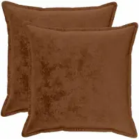 vidaXL Kussensloop 2 st HOUTEN Lichtbruin 60 x 60 cm Flanel