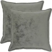 vidaXL Kussensloop 2 st HOUTEN Donkergrijs 60 x 60 cm Flanel