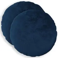 vidaXL Kussensloop 2 st HEERLEN Marineblauw Diam. 30 cm Flanel