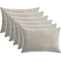 vidaXL Kussen met kussen HEERLEN 6 st Lichtgrijs Chenille Stof