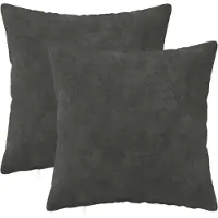 vidaXL Kussen met kussen HEERLEN 2 st Antraciet Microfiber Fleece