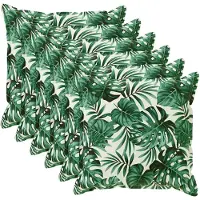 vidaXL Kussen Blad met kussen HOUTEN 6 st Bladpatroon Polyester