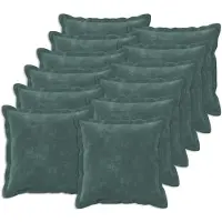 vidaXL Kussen met kussen HOUTEN 12 st Zee blauw Microfiber Fleece