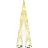 vidaXL LED kerstboom EKENAS 485 cm 1632 LED's Warmwit IJzer Zwart