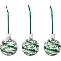 Broste Copenhagen Swirl kerstbal Deep Forest-Clear