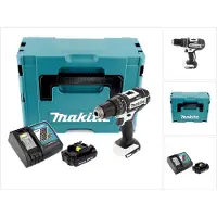 Makita DHP 482 RY1J W accu-slagboorschroevendraaier 18 V 62 Nm in Makpac + 1x 1,5 Ah accu + oplader