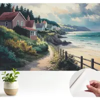 Wallfluent Zelfklevend Fotobehang - Groente Vliesbehang - 104x70 cm - Klifhuizen Fotobehang - Woonkamer behang Landschappen - Bubble Free Behang - Makkelijk Aan Te Brengen Behang