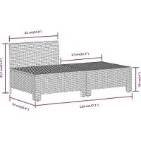vidaXL 2-delige loungeset voor de tuin met kussens, grijs, van polyrotan