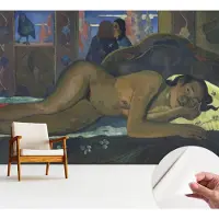 Wallfluent Zelfklevend Fotobehang - Blauw Vliesbehang - 312x219 cm - Exotische Vrede Behang Zonder Lijm - Gang behang Deel - Scheurbestendig Behang - Polyester Behang