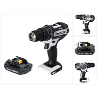 Makita DHP 482 Y1W accu-klopboorschroevendraaier 18 V 62 Nm wit + 1x accu 1,5 Ah - zonder oplader