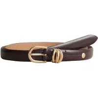 Next - Dames - N. Premium smalle leren riem, gemaakt in Italië - Bruin