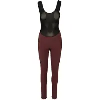 Agu Essential Modica - Bibtight - Winter Fietsbroek - Dames - Bruin - Warm - Winddicht - Reflecterend