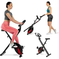 Hop-Sport Hometrainer HS-3020X Quest – Opvouwbare X-Bike met 4 kg Traagheidswiel – Compacte Fitnessfiets voor Thuis – Met LCD Scherm en 10 Magnetische Weerstandsniveaus – Ideaal voor Cardiotraining