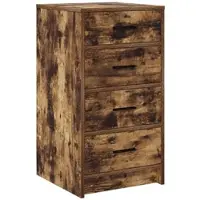 vidaXL Dressoir Gerookt eiken 40 x 41 x 75 cm Bewerkt hout