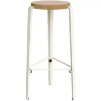 TIPTOE Big Lou Barkruk - 76 cm Solid Oak | Cream White | Triangle