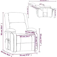 vidaXL Massagestoel kunstleer grijs