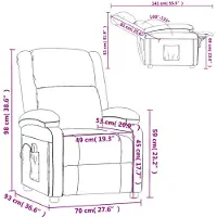 vidaXL Massagestoel stof zwart