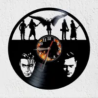 Merkloos Elzusha - Vintage Wandklok van Vinyl met Muziekthema