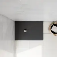 AICA douchebak XPS-isolatieplaat 90x140cm zijn ideaal voor vochtige ruimtes zoals een badkamer H:40mm-met douchegoot rooster en afvoer