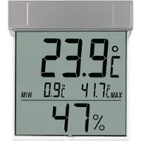 TFA Thermomètre de fenêtre 30.5020 gris