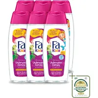 Fa Pflege 6 x – Douchegel & Shampoo – Kids Underwater Fantasy – 250 ml - Wasstrips - Douchegel Voor Kinderen - Shampoo Voor Kinderen - Kinderhuid Reinigen - Kinderhaar Reinigen - Milde Douchegel