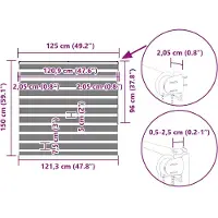 vidaXL Dubbele rolgordijn, donkergrijs, 125x150 cm, stofbreedte 120,9 cm, polyester