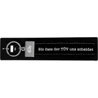 Depesche sleutelhanger vilt met metalen afwerking blauw 18,7 cm.