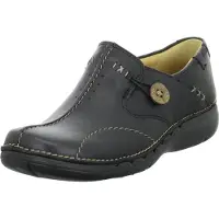 Clarks Instappers 'Un Loop' zwart