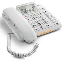 Gigaset DL380, Analoge telefoon, Telefoon met kabel, Luidsprekerfunctie, 99 melodieën, Nummerherkenning, Wit