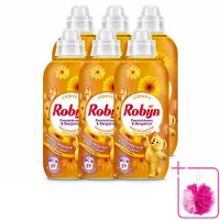 Robijn 6 x – Wasverzachter – Passiebloem & Bergamot – 780 ml - Bulkverpakking - Wasverzachter - Douchemop - Wasverzachter passiebloem bergamot