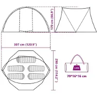 vidaXL Vistent 5-persoons waterdicht olijfgroen