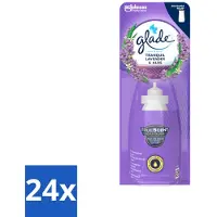 Glade 24 x - Sense & Spray Navulling - Tranquil Lavender & Aloë - 18 ml - Sense & Spray - Lavendel Geur - Aloë Vera Geur - Luchtverfrisher - Geurspuit