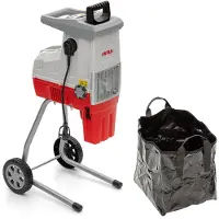 Ikra Elektro takkenhakselaar, tuinhakselaar ILH 3000 S | 3000 W | Geschikt voor takken tot 44 mm | Automatische takkeninvoer en terugvoer | Inclusief opvangbak van 45 liter en vulhulpstuk