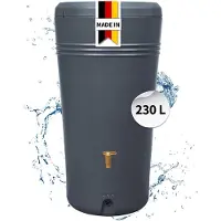 Graf 4rain AZURA 2in1 regenton 230 L graphite grey incl. plantschaal