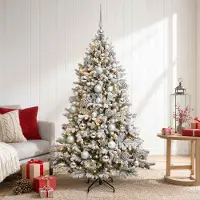 vidaXL Kunstkerstboom met Ballen 120 cm 150 LED's Warmwit