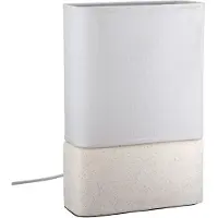 Gilde tafellamp, rechthoekig, "Sabbia", keramiek, crème/wit, verpakking met 2 stuks, lengte 8 cm, breedte 20 cm, hoogte 30 cm. Artikelnummer: 58258, EAN: 4063387582589