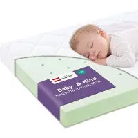Merkloos Matras kindermatras babymatras - 70 x 140 cm - Wit - Puntelastisch koudschuim