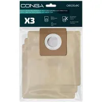 Dripio 3 stofzuigzakken voor Conga PowerBag 2500 Compact Plus, 2,5 liter