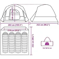vidaXL Tent 4-persoons waterdicht groen