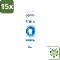 Sensodyne 15 x - Tandpasta - ProGlasur Active Shield - Fresh Mint - Frisse Munt - 75 ml - Grootverpakking - Vaatwasstrips - Tandpasta - Glazuurbescherming - Gaatjes - Suikerzuren - Cariës