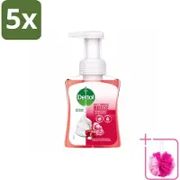 Dettol 5 x - Foam Handzeep - Rozen & Kersenbloesem - Zacht Mouse - 250 ml - Bulkverpakking - Handzeep - Douchemop - Antibacterie