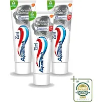 Aquafresh 3 x - Tandpasta - Tandsteen Controle - Beschermt Tegen Tandsteen - 75 ml - Wasstrips - Tandpasta - Tandsteen - Tandplak - Tanden Beschermen - Tandvlees